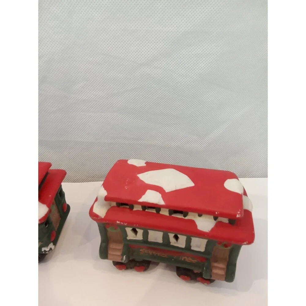 Christmas Holiday Ceramic Train 3 Piece 14
